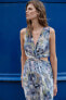 Фото #1 товара Платье с принтом и блестящей нитью cut out ZARA