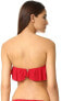 Фото #2 товара KAMALIKULTURE 255975 Womens Ruffled Red Bikini Top Swimwear Size M
