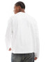 Weekday boxy fit long sleeve t-shirt in white