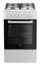 BEKO FSS52020DW - Freestanding cooker - White - Buttons,Rotary - Front - Gas - 4 zone(s)
