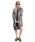 Women's Zebra-Print Balmacan Trench Coat