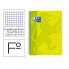 OXFORD Spiral notebook school classic cover polypropylene folio 80 sheets square 4 mm with lime margin