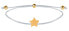 Фото #1 товара Браслет Troli с звездой из ниток бело-золотой