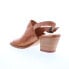 Bed Stu Sierra F399010 Womens Brown Leather Slip On Heeled Sandals Shoes