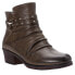 Фото #2 товара Propet Roxie Zippered Pull On Round Toe Booties Womens Brown Casual Boots WFX135