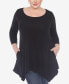 ფოტო #1 პროდუქტის Plus Size Makayla Scoop Neck Tunic Top