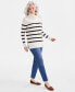 ფოტო #2 პროდუქტის Women's Striped Cozy Turtleneck Tunic Sweater, Created for Macy's