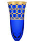 Cobalt Blue Champagne Flutes with Gold-Tone Rings, Set of 4