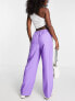 Фото #4 товара ASOS DESIGN elastic waist tailored trouser in purple