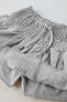 Фото #3 товара Юбка-шорты изо льна с воланами ZARA