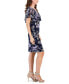 Фото #3 товара Women's Jersey-Fabric Flutter-Sleeve Sheath Dress
