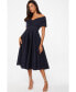 ფოტო #1 პროდუქტის Women's Bardot Skater Midi Dress