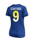 Фото #4 товара Футболка для женщин Fanatics Matthew Stafford Los Angeles Rams Super Bowl LVI Plus Size Name Number V-Neck - Синяя