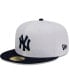 Фото #4 товара Men's White, Navy New York Yankees Optic 59FIFTY Fitted Hat