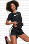 Фото #1 товара Dri-Fit Swoosh Running Standart Kesim Siyah Kadın Spor Tişört