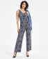 Фото #4 товара Petite Printed High Rise Pull-On Ankle Pants