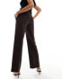 Фото #3 товара & Other Stories tailored flared trousers in dark brown