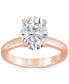 ფოტო #4 პროდუქტის Certified Lab Grown Diamond Oval-Cut Solitaire Engagement Ring (3 ct. t.w.) in 14k Gold