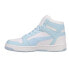 Фото #3 товара Puma Rebound Layup High Top Womens Blue, White Sneakers Athletic Shoes 39489146