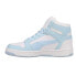 Puma Rebound Layup High Top Womens Blue, White Sneakers Athletic Shoes 39489146