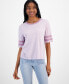 ფოტო #1 პროდუქტის Juniors' Super Soft Varsity Tee