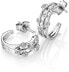 Silver earrings with diamonds Tender DE641