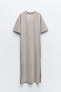 Фото #1 товара Платье из плотного хлопка с разрезами ZARA