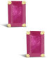 ფოტო #3 პროდუქტის Ruby (1-3/8 ct. t.w.) Stud Earrings in 14k Yellow Gold (Also in Emerald)