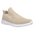 Propet Travelbound Slip On Knit Womens Beige Sneakers Casual Shoes WAT104MSAN