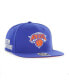 Фото #1 товара Men's Blue New York Knicks Sure Shot Captain Snapback Hat