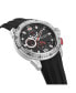 ფოტო #3 პროდუქტის Men's Black Silicone Strap Watch 47.5mm