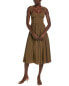 Фото #1 товара Weworewhat Strap Corset Linen-Blend Midi Dress Women's Brown 0