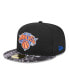 Фото #1 товара Men's Black New York Knicks Coral Reef Visor 59FIFTY Fitted Hat