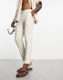 Фото #1 товара Only & Sons linen mix tapered fit trousers in beige