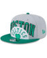 Фото #1 товара Men's Gray, Kelly Green Boston Celtics Tip-Off Two-Tone 9FIFTY Snapback Hat