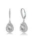 Фото #1 товара Sterling Silver Cubic Zirconia Pear Drop Earrings