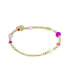 Non-Tarnishing Gold filled, 3mm Ball, Gold Tube and Glass Bead Stretch Bracelet