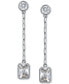 ფოტო #1 პროდუქტის Cubic Zirconia Chain Drop Earrings, Created for Macy's