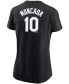 ფოტო #3 პროდუქტის Women's Yoan Moncada Black Chicago White Sox Name Number T-shirt