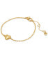 ფოტო #1 პროდუქტის Gold-Tone Heart Charm Link Bracelet