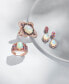 ფოტო #3 პროდუქტის Rainbow Multi-Gemstone (3-1/6 ct. t.w.) & Diamond Accent Ring in 14k Rose Gold
