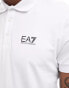 EA7 polo shirt in white with chest logo