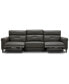 Фото #4 товара CLOSEOUT! Jazlo 3-Pc. Leather Sectional with 2 Power Recliners, Created for Macy's