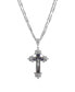 ფოტო #1 პროდუქტის Pewter Crucifix with Purple Seeded Beads Necklace