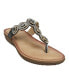 Фото #1 товара Women's Zara Jeweled T Strap Thong Flat Sandals