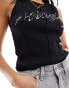 Фото #3 товара Noisy May seam detail tank top with angel print in black