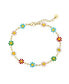 ფოტო #1 პროდუქტის Multi Color Enamel Flower Bracelet
