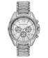ფოტო #1 პროდუქტის Women's Chronograph Whitney Stainless Steel Pavé Bracelet Watch 45mm