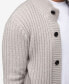 ფოტო #5 პროდუქტის Men's Button Up Stand Collar Ribbed Knit Cardigan Sweater