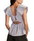 Фото #2 товара Women's Cotton Laced-Back Babydoll Top